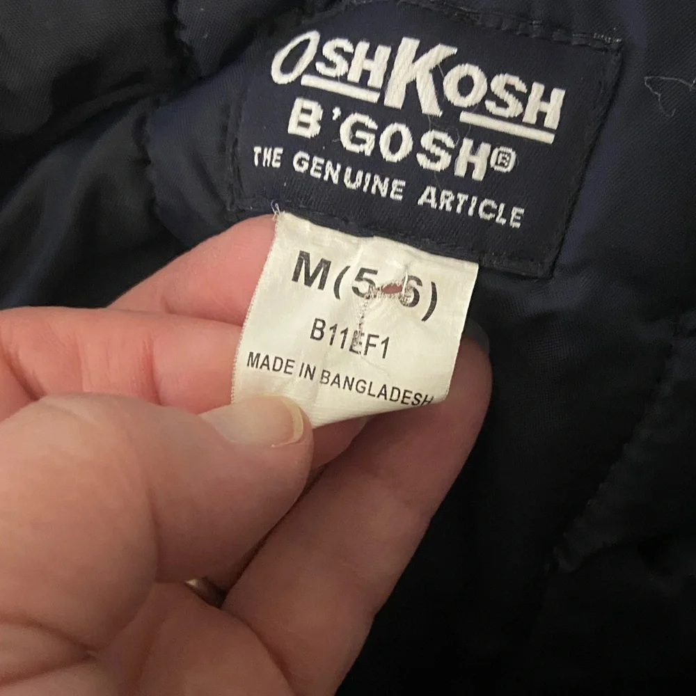 OshKosh Navy Kids Snow Bib Overalls Size M (5-6)